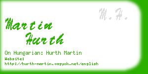 martin hurth business card